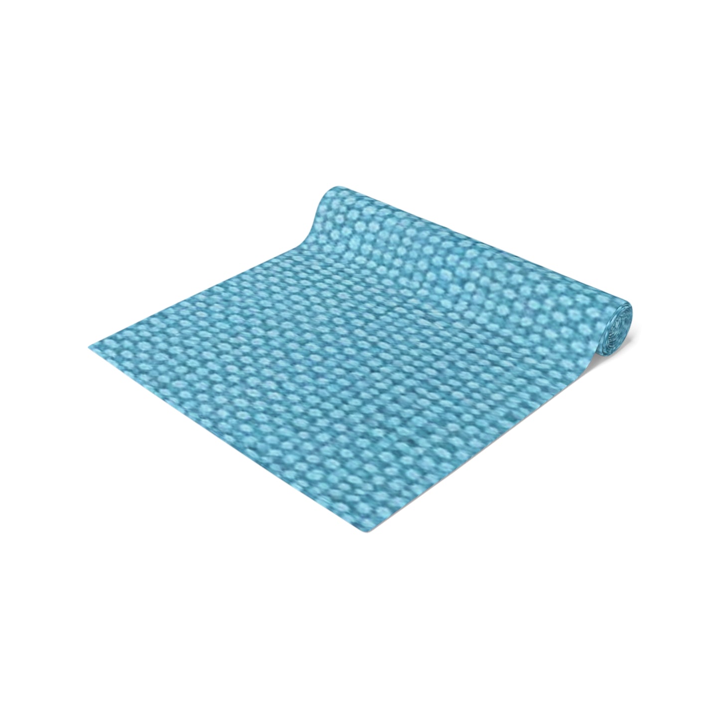 Bright Aqua Teal: Denim-Inspired Refreshing Blue Summer Fabric - Table Runner (Cotton, Poly)