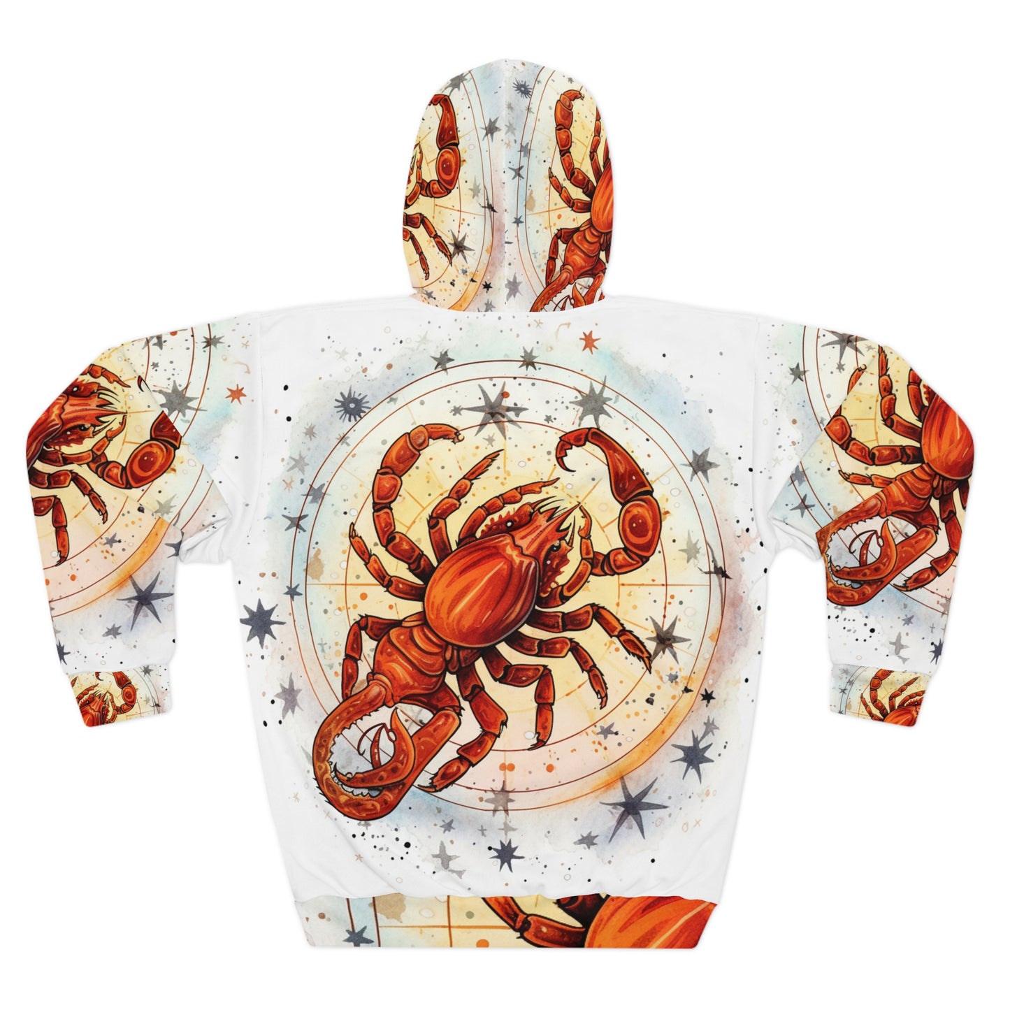 Prickly Scorpio Astrology - Sharp Zodiac Scorpion Celestial Horoscope - Unisex Pullover Hoodie (AOP)