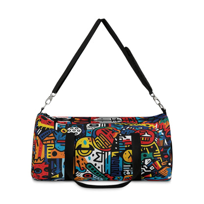 Street Art Inspired Bold Graffiti & Urban Motifs Design Duffel Bag