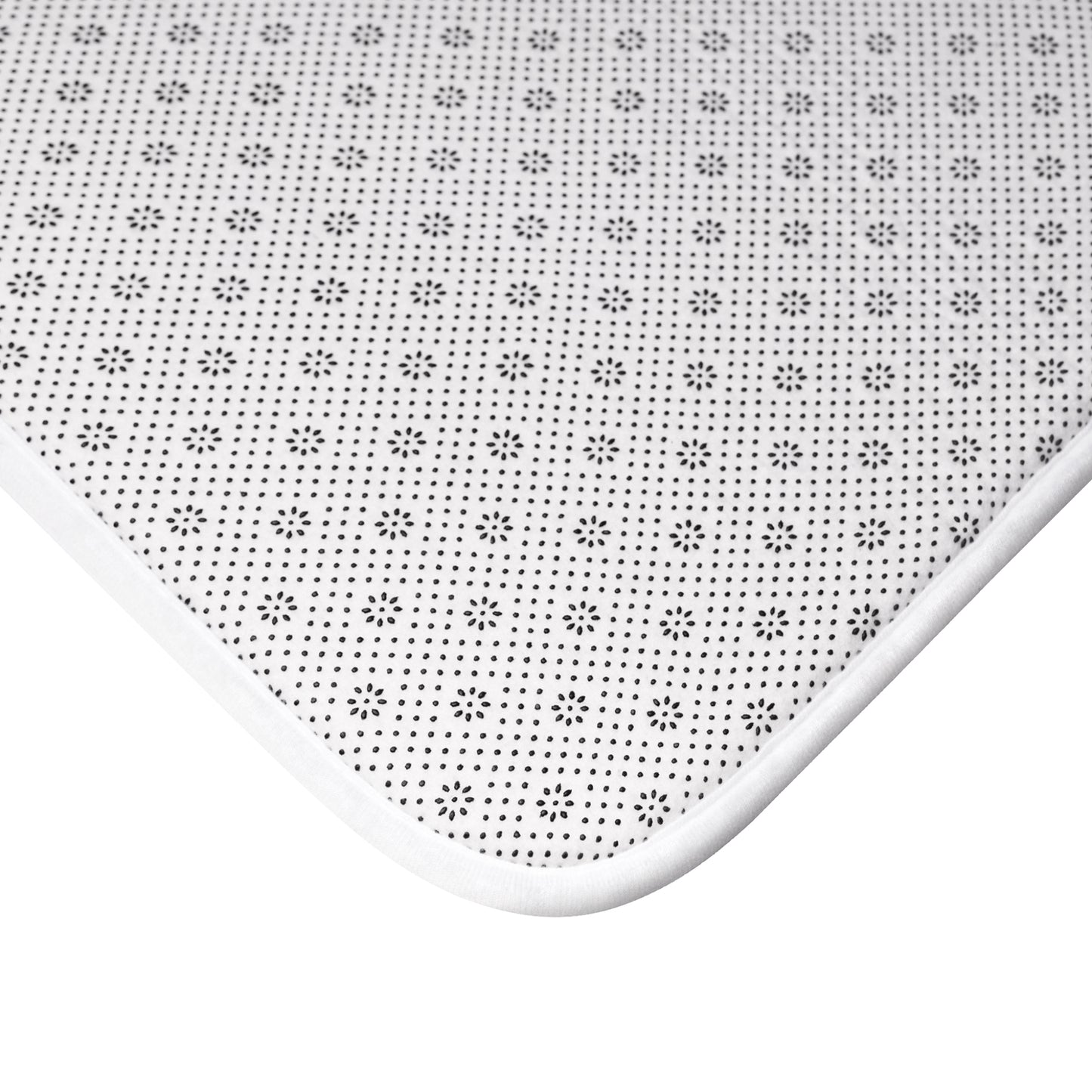 Silver Grey: Denim-Inspired, Contemporary Fabric Design - Bath Mat