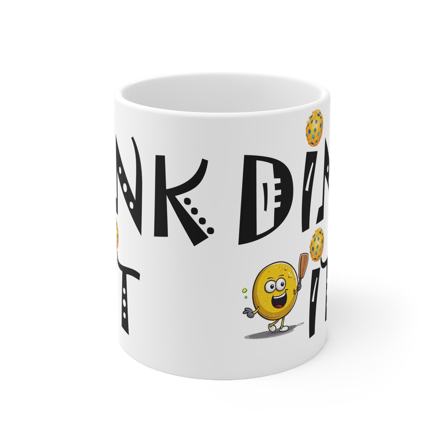 Pickleball Dink It: Estilo de juego de estrategia deportiva - Entusiastas y jugadores de regalos - Taza de cerámica de 11 oz