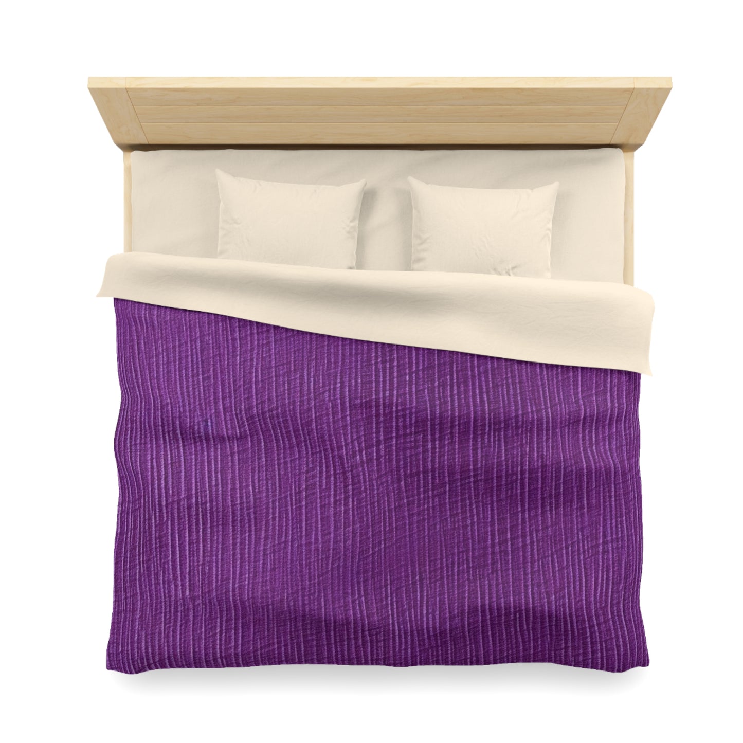 Violet/Plum/Purple: Denim-Inspired Luxurious Fabric - Microfiber Duvet Cover