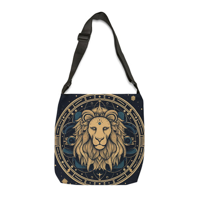 Leo Zodiac Sign - Mystic Circle Astrology Art Cosmic constellation - Adjustable Tote Bag (AOP)