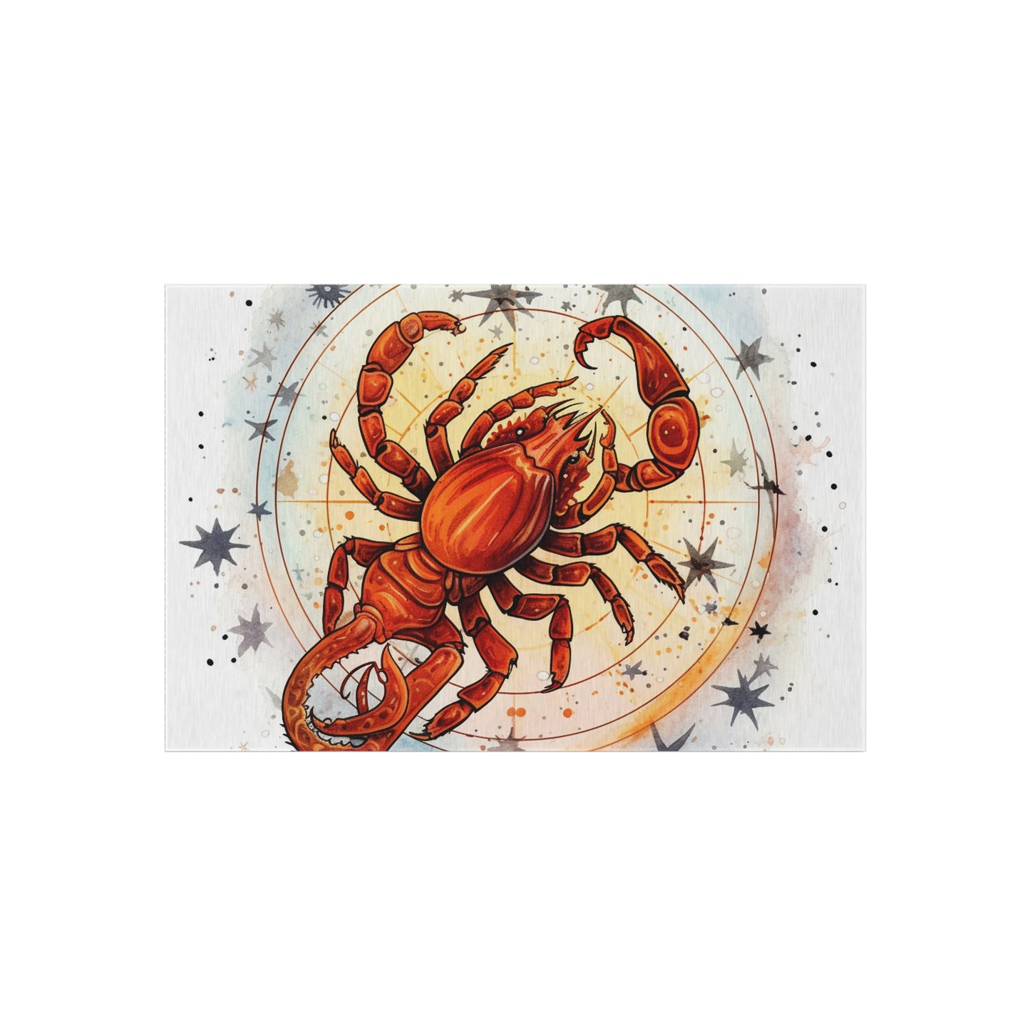 Prickly Scorpio Astrology - Sharp Zodiac Scorpion Celestial Horoscope - Outdoor Rug