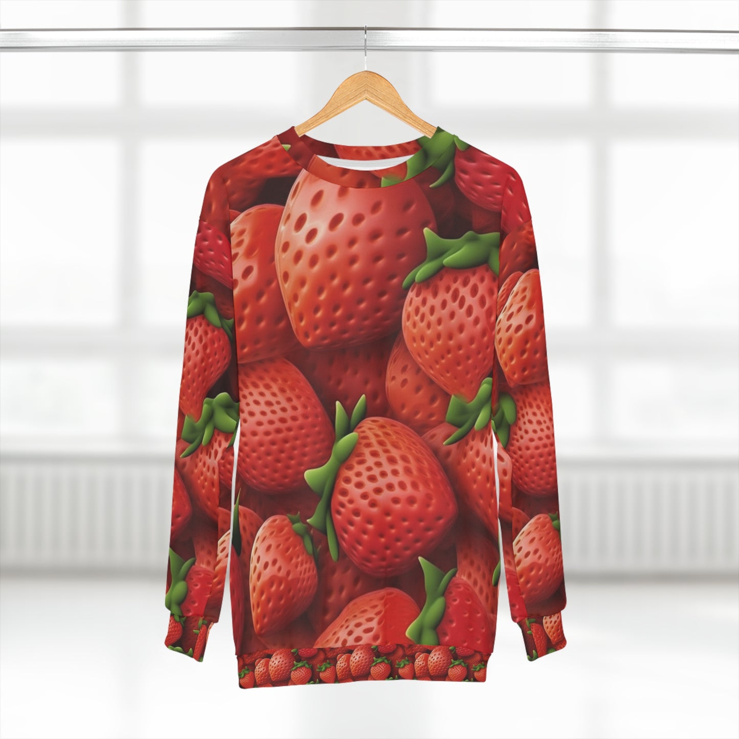 Fresas de jardín- Wild Sweet Gourmet - Granja que cultiva fruta roja madura -Sudadera unisex (AOP) 