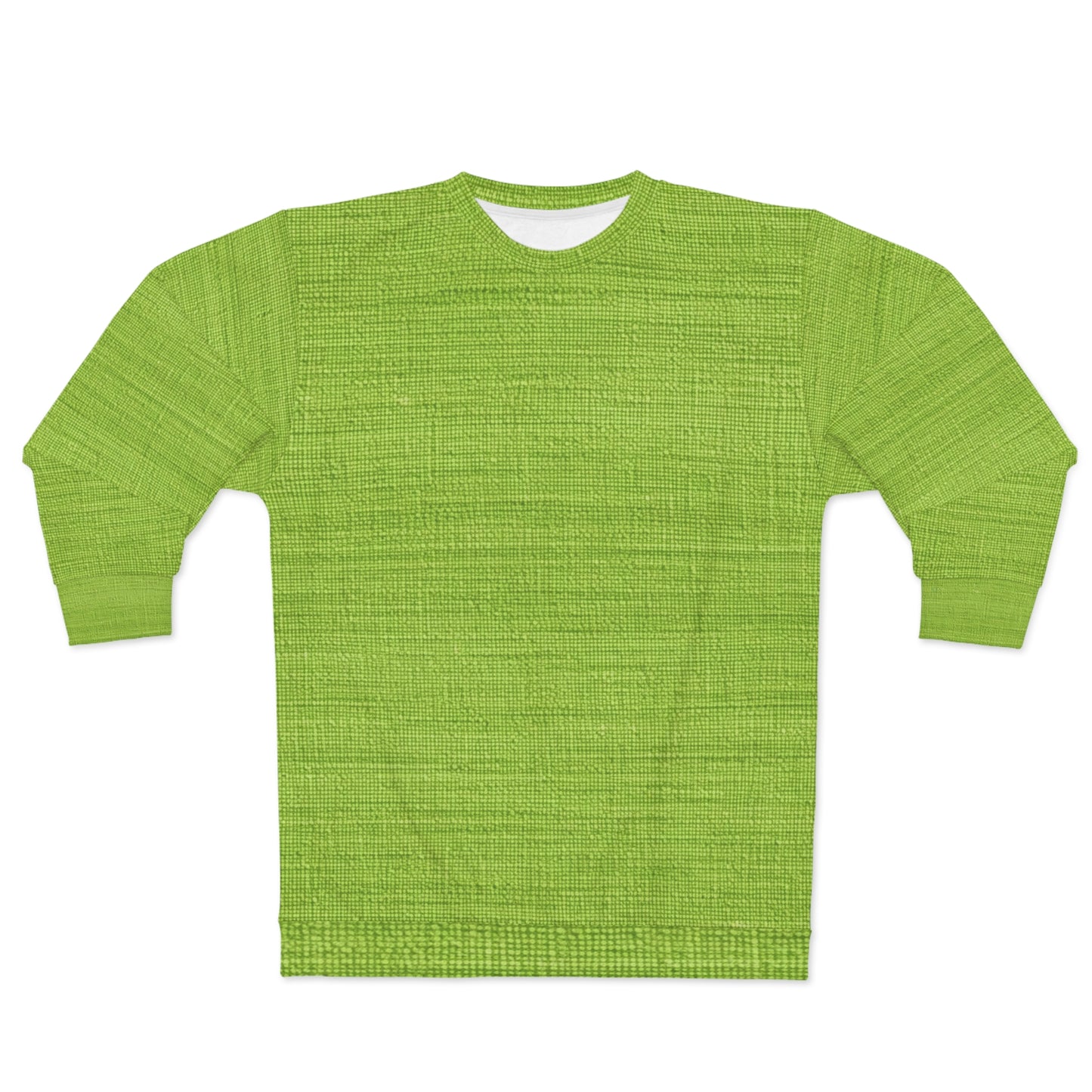 Lush Grass Neon Green: Denim-Inspired, Springtime Fabric Style - Unisex Sweatshirt (AOP)