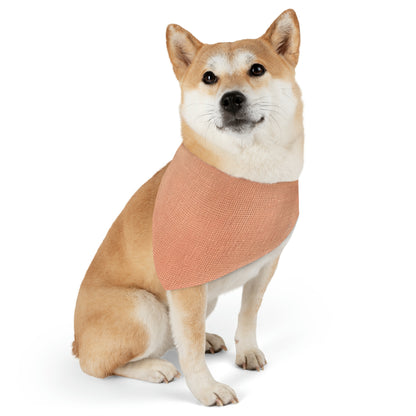 Soft Pink-Orange Peach: Denim-Inspired, Lush Fabric - Pet Bandana Collar