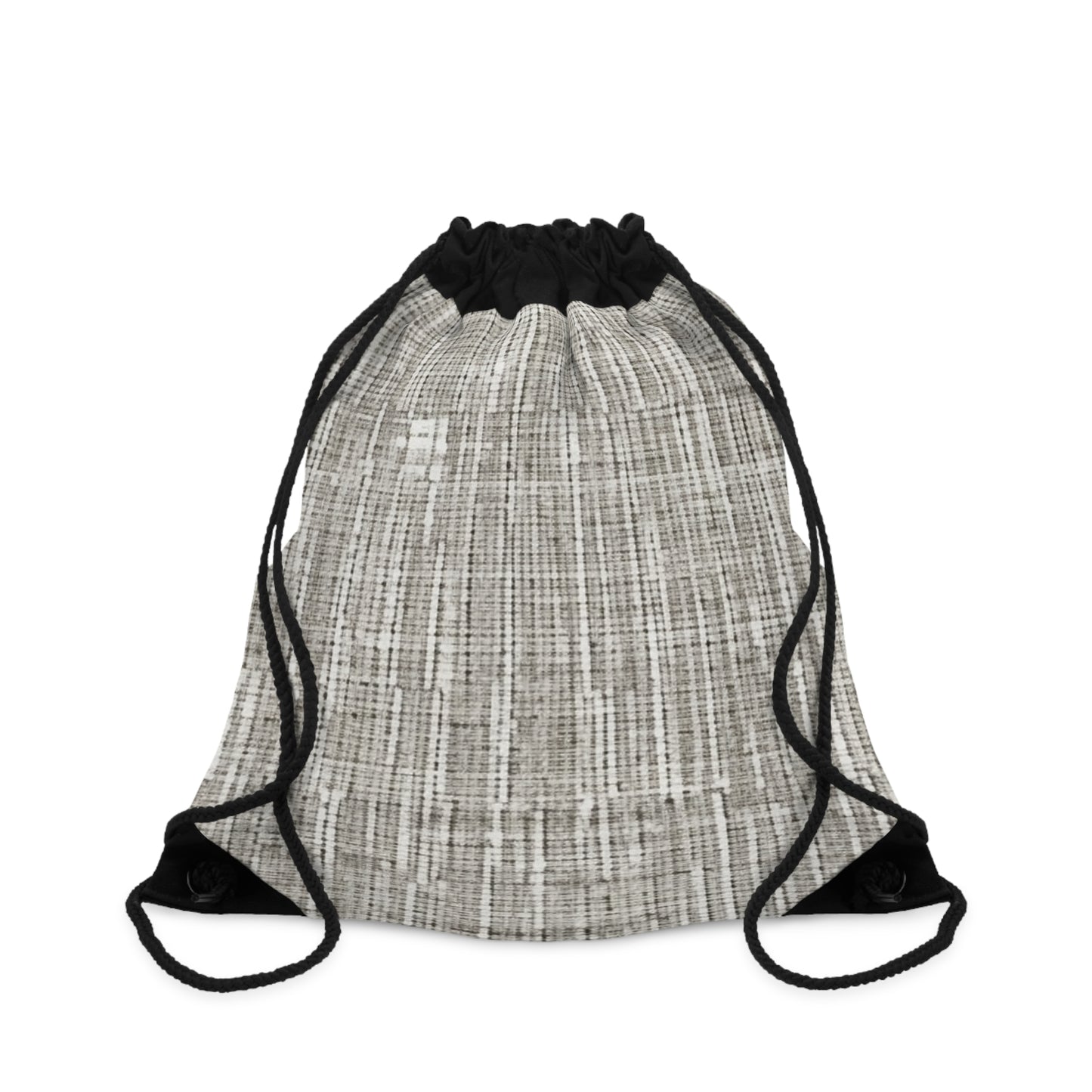 Gris plateado: diseño de tela contemporáneo inspirado en la mezclilla - Mochila con cordón