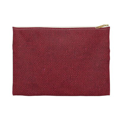 Seamless Texture - Maroon/Burgundy Denim-Inspired Fabric - Accessory Pouch