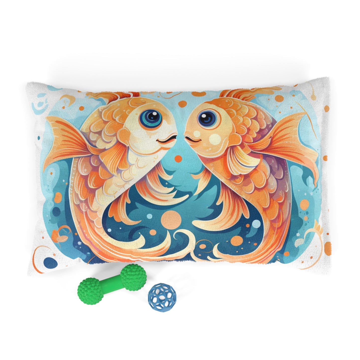 Charming Cartoon Fish Pisces - Dreamy Zodiac Illustration - Pet Bed