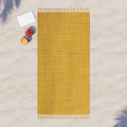 Radiant Sunny Yellow: Denim-Inspired Summer Fabric - Boho Beach Cloth