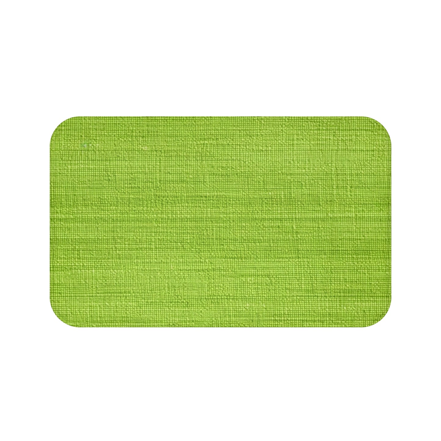 Lush Grass Neon Green: Denim-Inspired, Springtime Fabric Style - Bath Mat