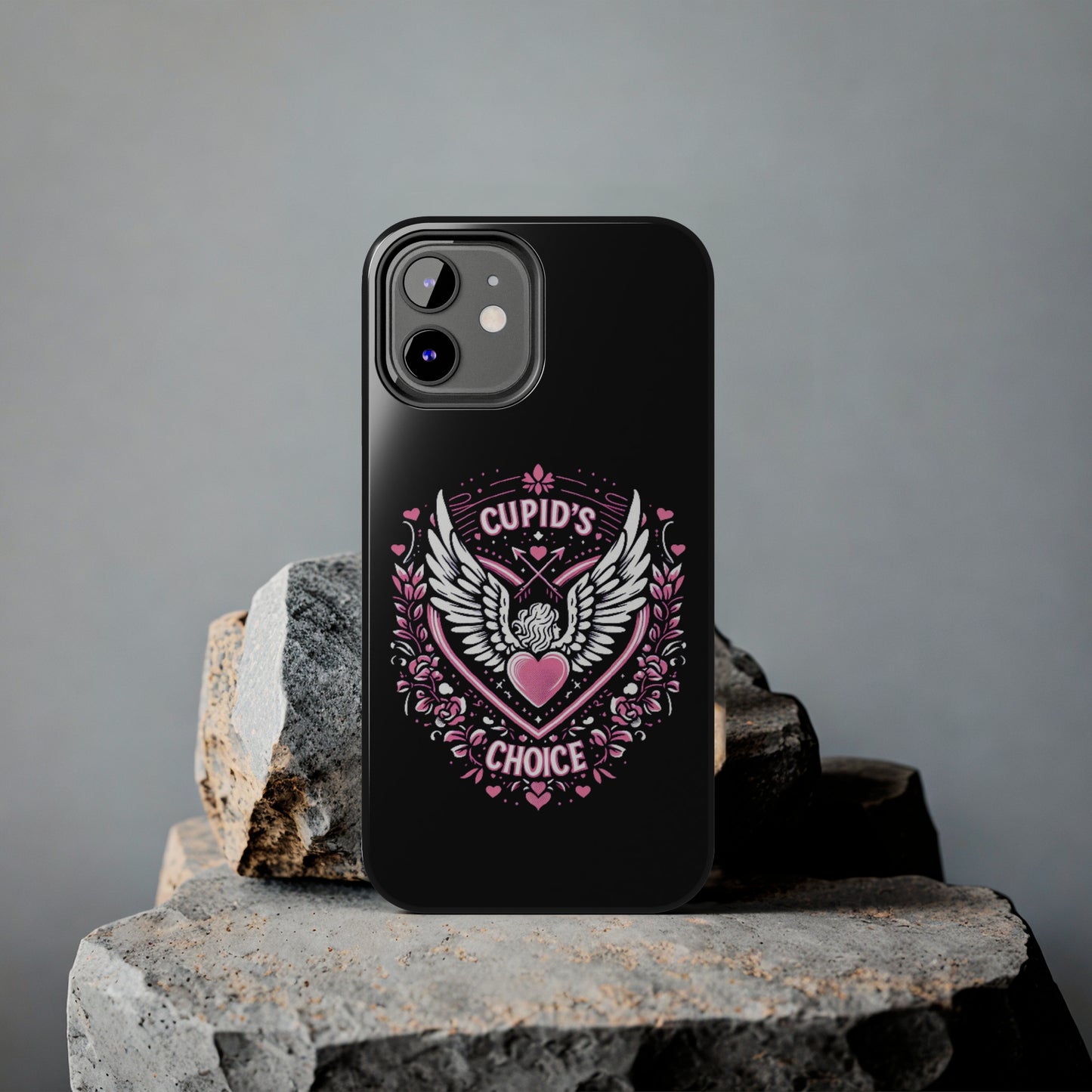 Cupidos Choice Crest con corazón y alas - Amor y romance con temática de San Valentín - Fundas resistentes para teléfonos