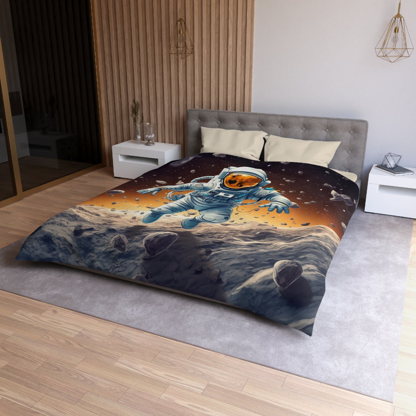 Galactic Adventurer - Celestial Star Art: Deep Space Exploration - Microfiber Duvet Cover