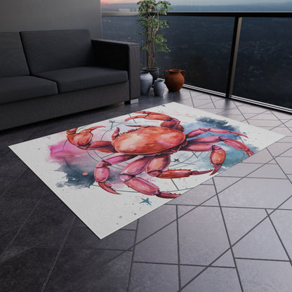 Cancer Star Sign - Elegant Zodiac Astrology - Outdoor Rug