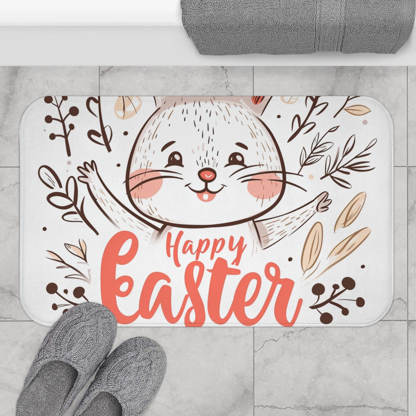 Happy Easter Bunny, Bath Mat