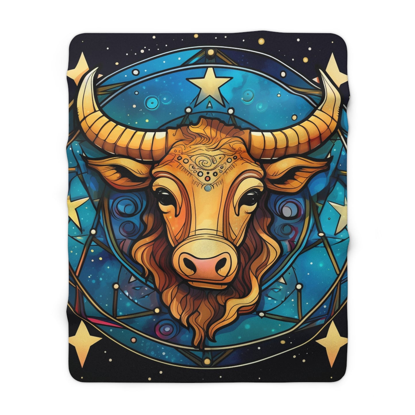 Taurus Constellation Zodiac Sign Astrology Cosmic Art - Sherpa Fleece Blanket