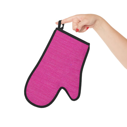 Hot Neon Pink Doll Like: Denim-Inspired, Bold & Bright Fabric - Oven Glove