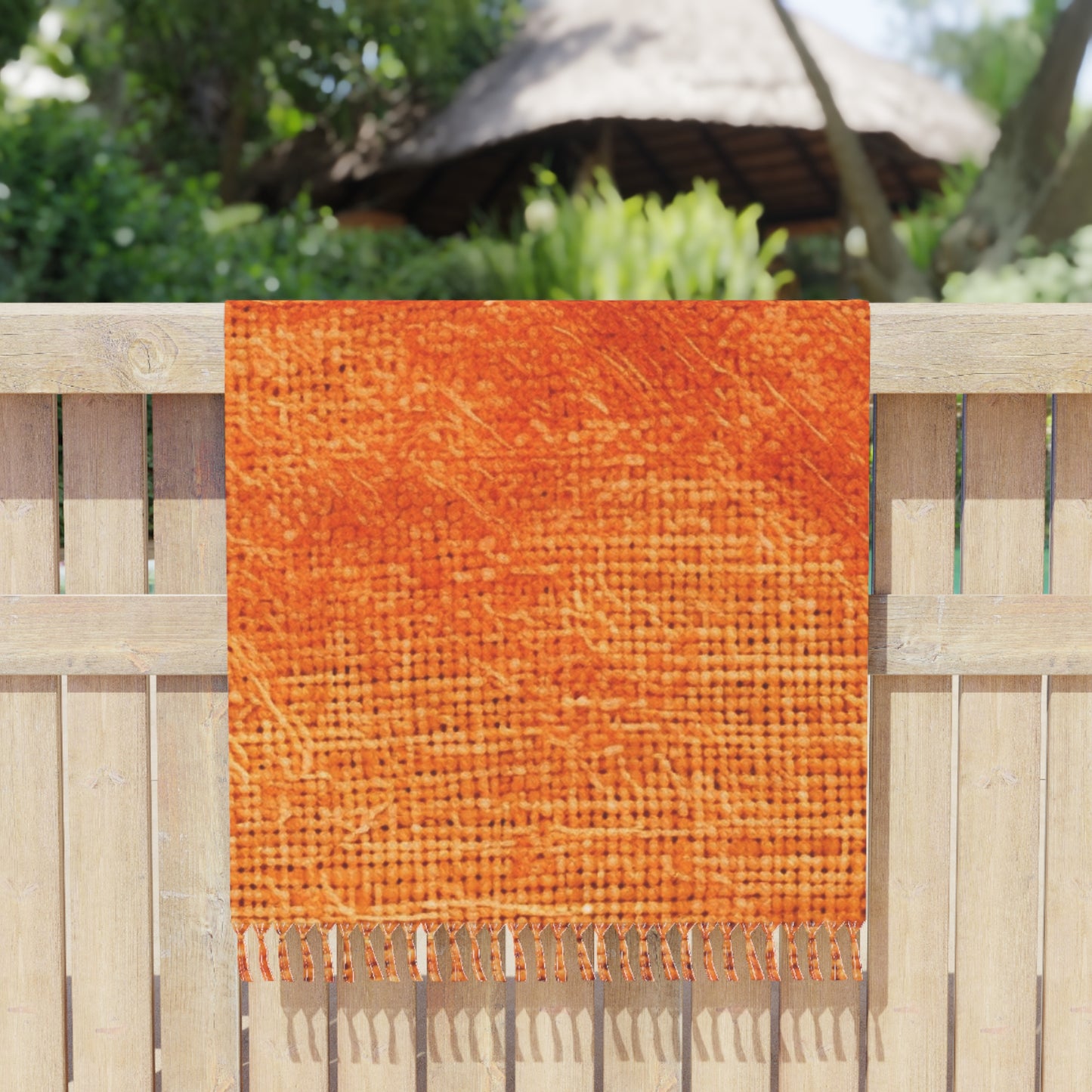 Burnt Orange/Rust: Denim-Inspired Autumn Fall Color Fabric - Boho Beach Cloth