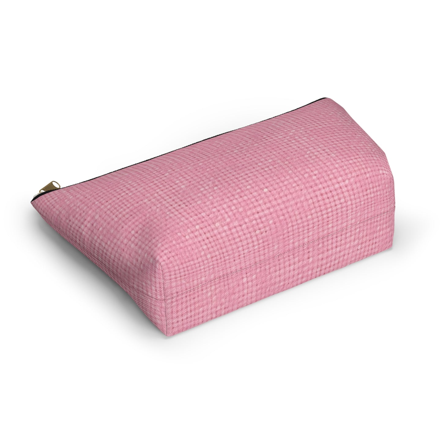 Pastel Rose Pink: Denim-Inspired, Refreshing Fabric Design - Accessory Pouch w T-bottom