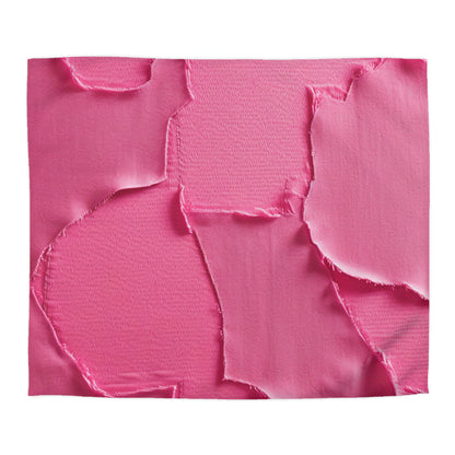 Distressed Neon Pink: Edgy, Ripped Denim-Inspired Doll Fabric - Microfiber Duvet Cover