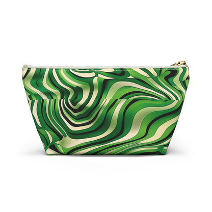 Disco Zebra Green - Accessory Pouch w T-bottom