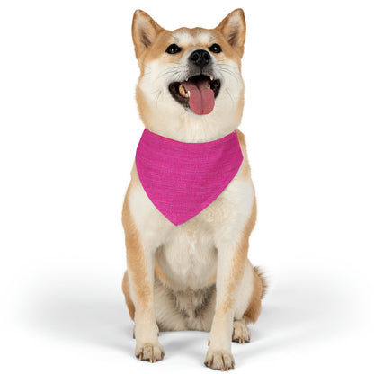 Muñeca rosa neón intenso: tela brillante, llamativa e inspirada en la mezclilla - Collar tipo bandana para perros y mascotas 