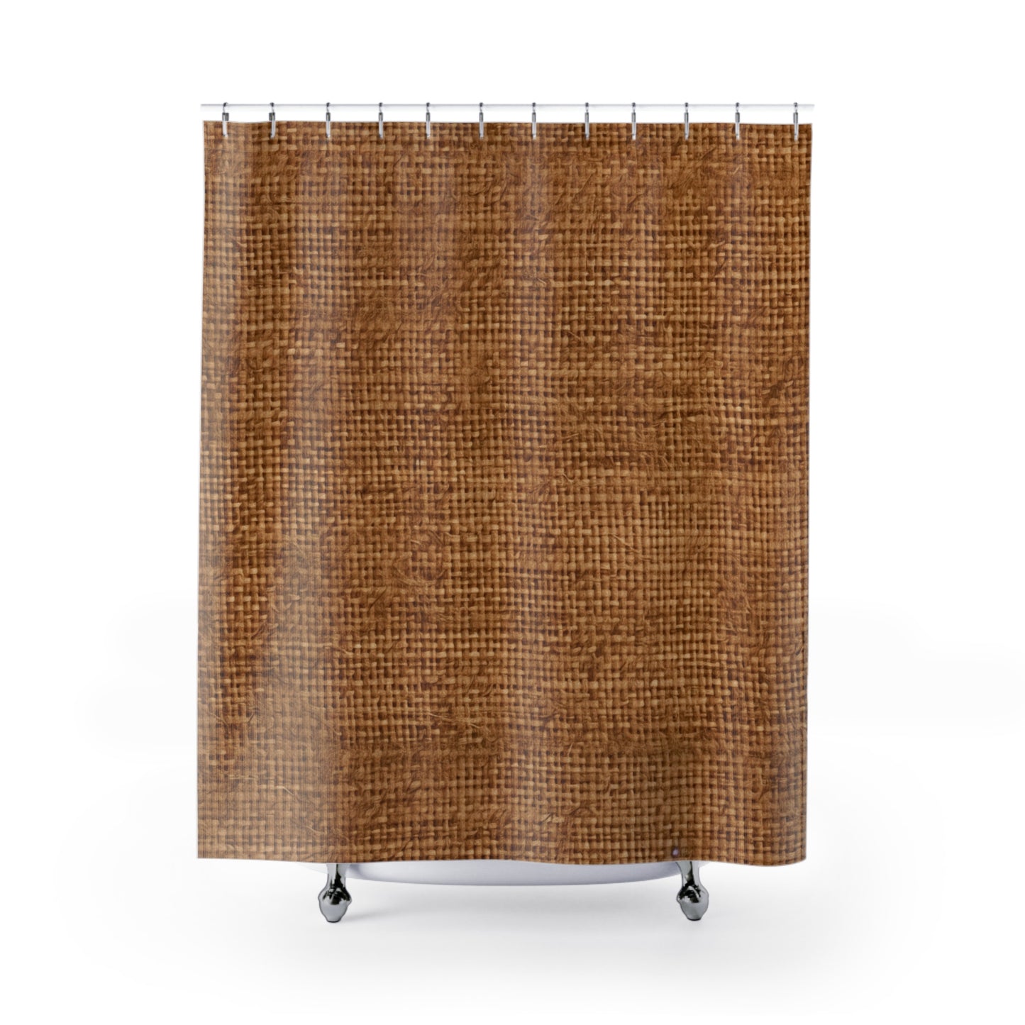 Brown Light Chocolate: Denim-Inspired Elegant Fabric - Shower Curtains