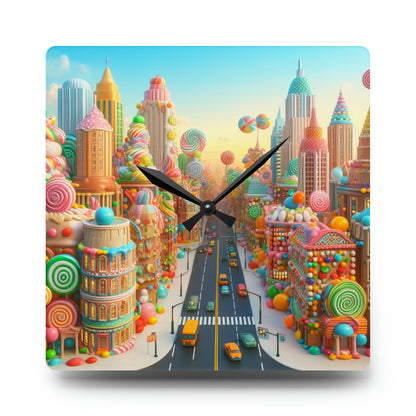 Reloj de pared acrílico Candy World Land