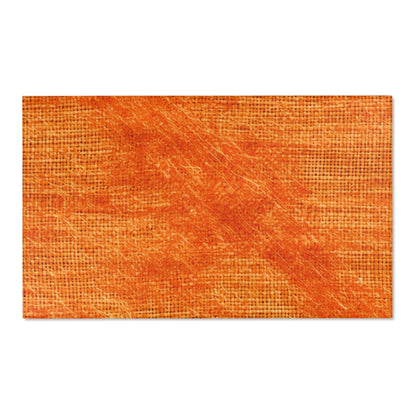 Burnt Orange/Rust: Denim-Inspired Autumn Fall Color Fabric - Area Rugs