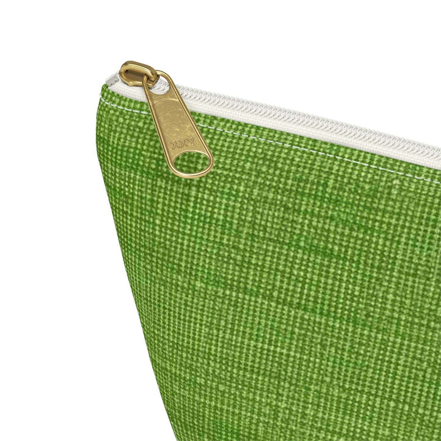 Olive Green Denim-Style: Seamless, Textured Fabric - Accessory Pouch w T-bottom