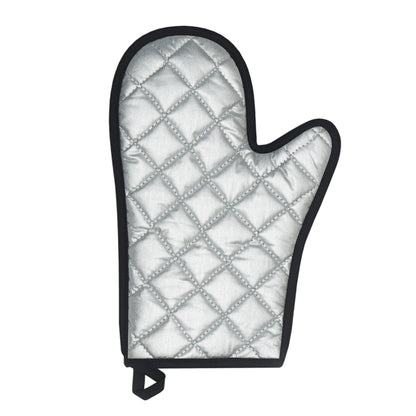 Black: Distressed Denim-Inspired Fabric Heart Embroidery Design - Oven Glove