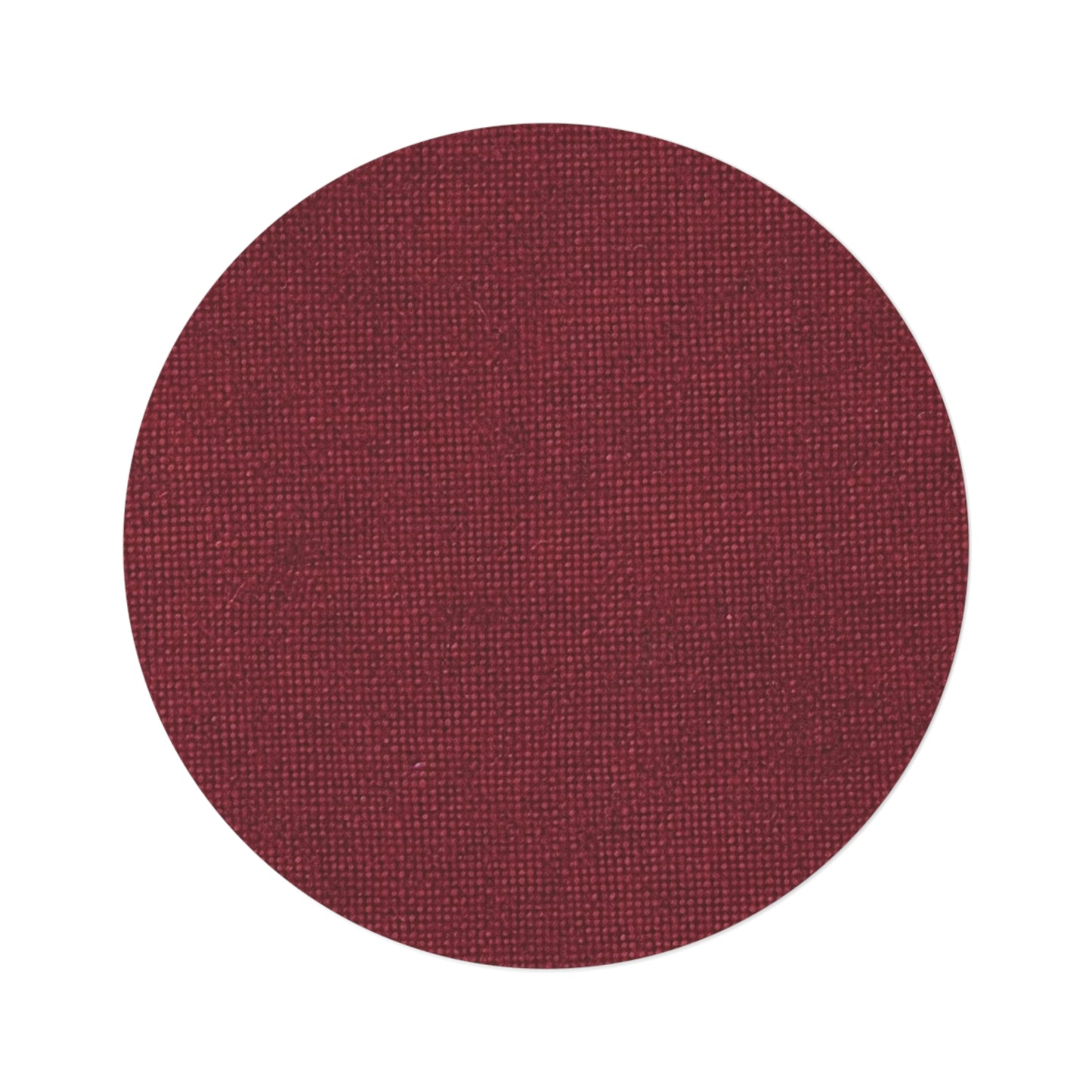 Seamless Texture - Maroon/Burgundy Denim-Inspired Fabric - Round Rug