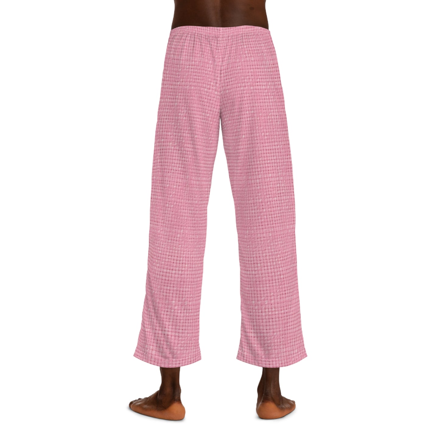 Pastel Rose Pink: Denim-Inspired, Refreshing Fabric Design - Men's Pajama Pants (AOP)