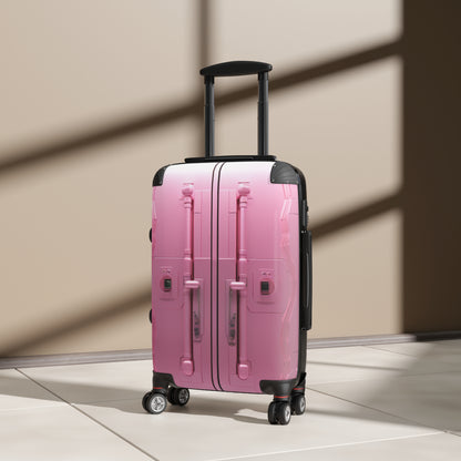 Modern Sci-Fi Portal: Sleek Pink Futuristic Doorway - Contemporary Suitcase