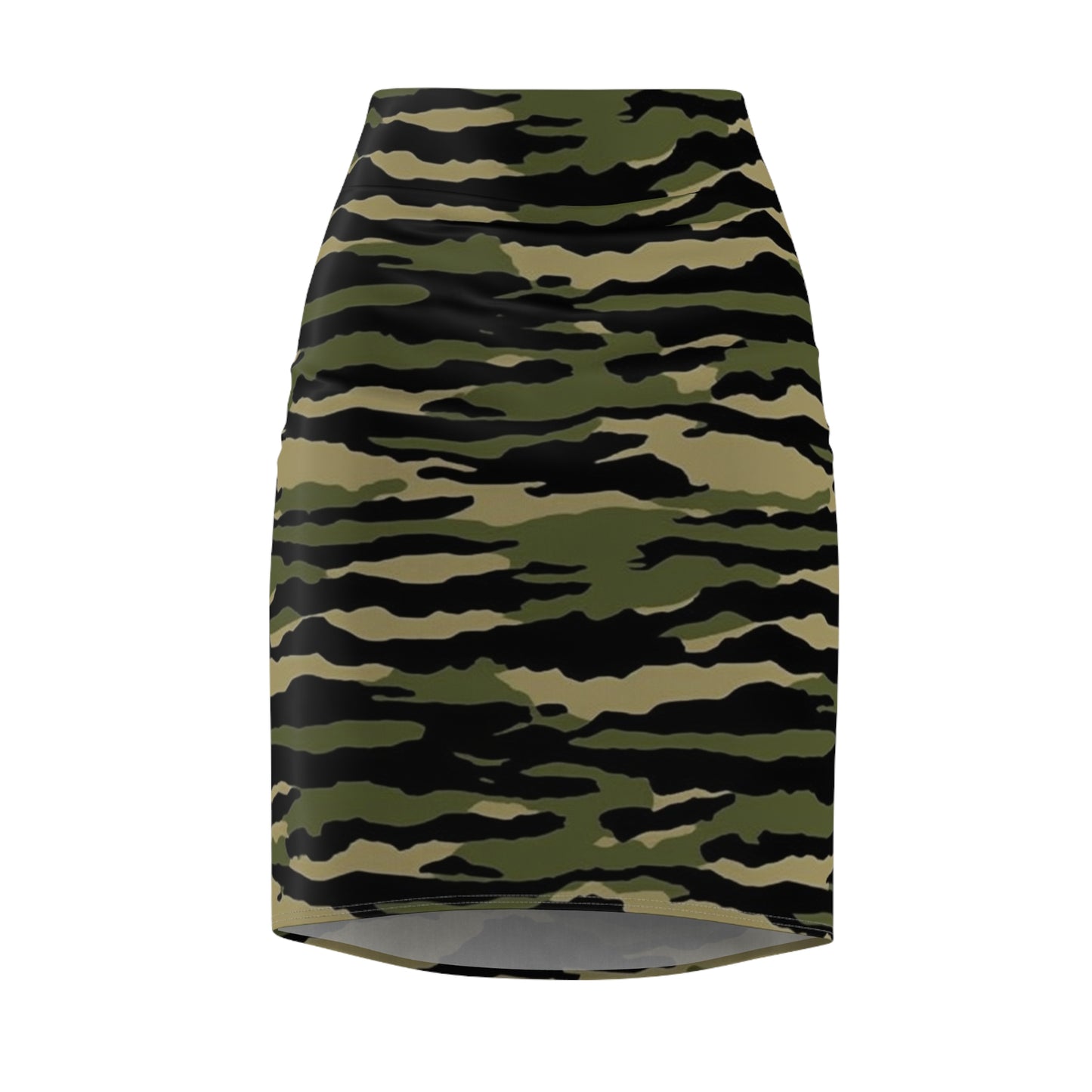 Tiger Stripe Camouflage: Military Style - Women's Pencil Skirt (AOP)