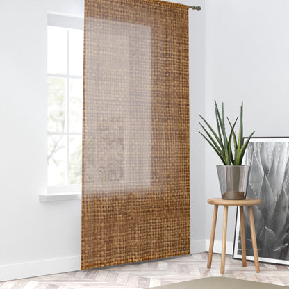 Brown Light Chocolate: Denim-Inspired Elegant Fabric - Window Curtain