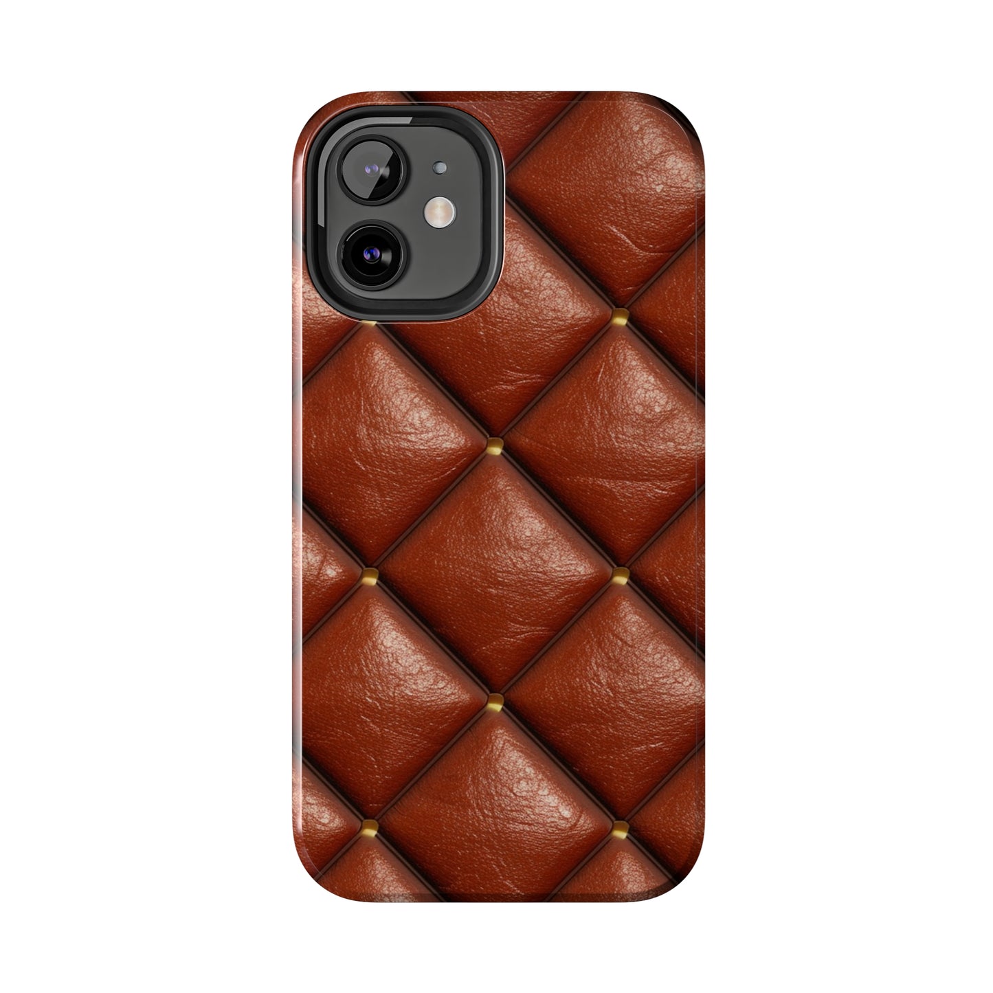 Brown Leather Cognac Pattern Rugged Durable Design Style - Tough Phone Cases