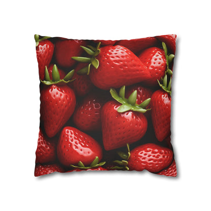 Strawberry Patch Picks: Home Decor and Gifts for the Ultimate Berry Fan - Spun Polyester Square Pillow Case