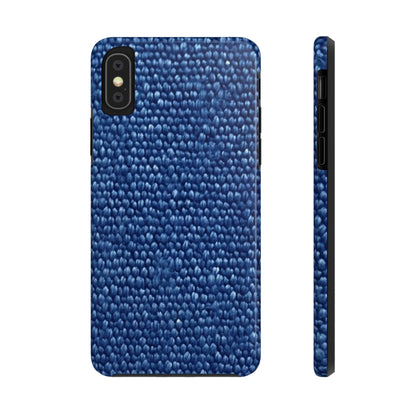 Marine Carpet Outdoor Bass Boat Style Denim Design - Tough Phone Cases