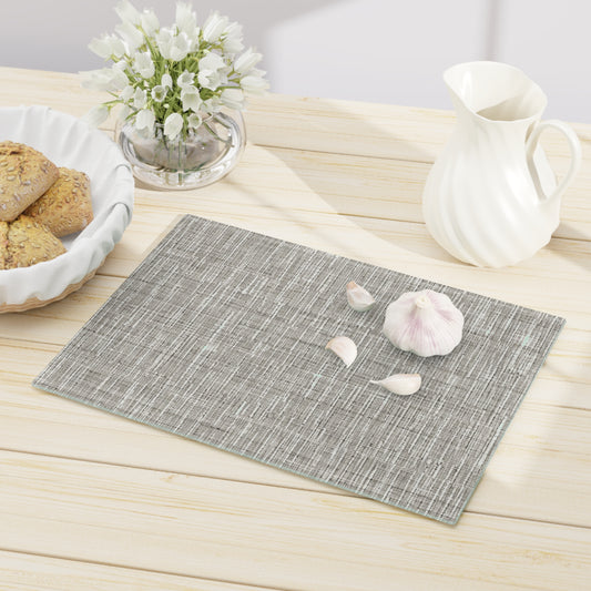 Silver Grey: Denim-Inspired, Contemporary Fabric Design - Cutting Board