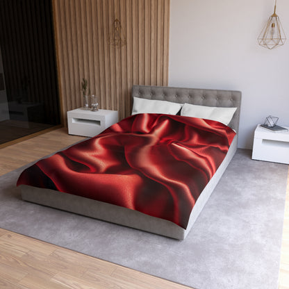 Red Silk, Microfiber Duvet Cover