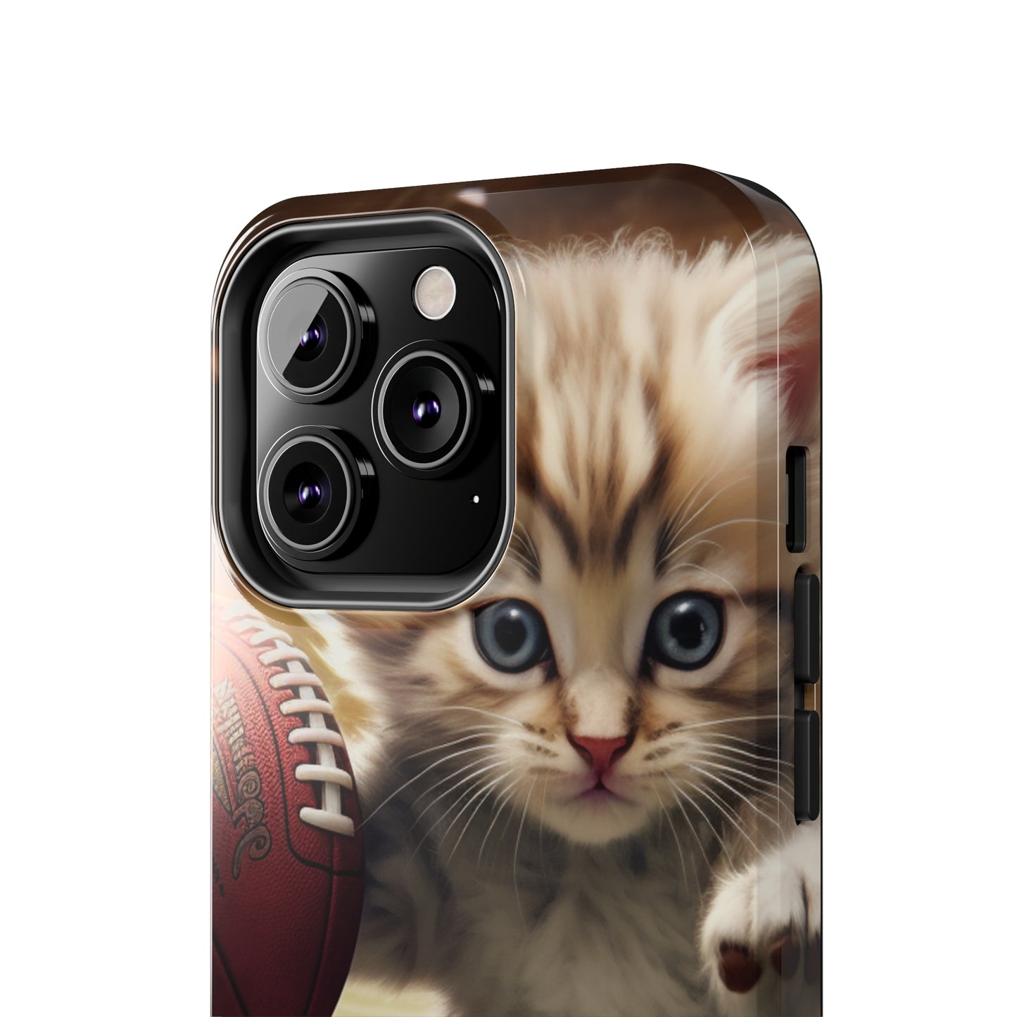 Football Kitty Fantasy: Feline Cat American Sport Quarterback - Tough Phone Cases