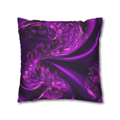 Purple Silk, Spun Polyester Square Pillowcase