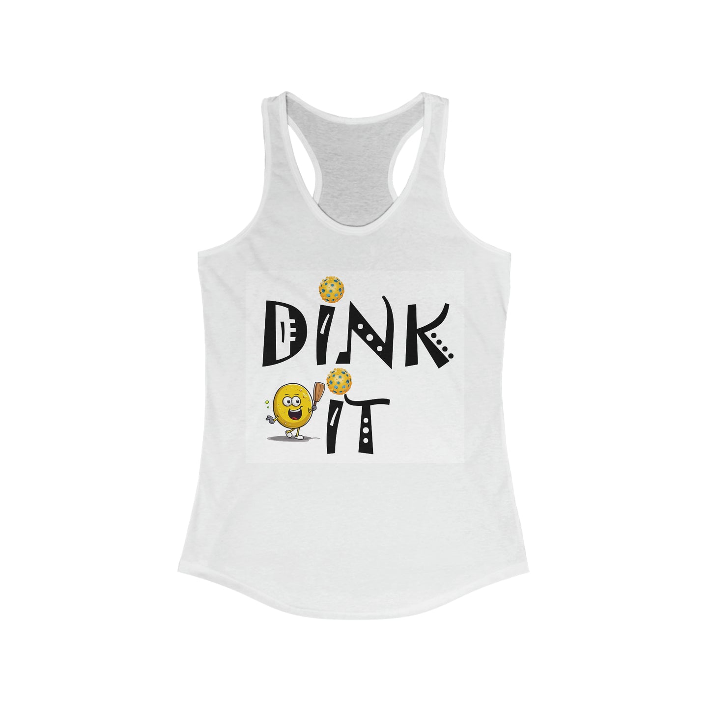 Pickleball Dink It: Estilo de juego de estrategia deportiva - Entusiastas y jugadores de regalos - Camiseta sin mangas con espalda cruzada ideal para mujer 