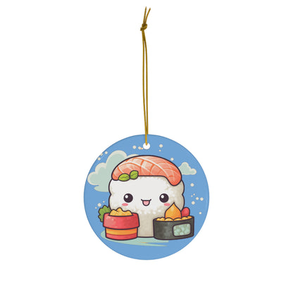 Anime Sushi - Japanese Cute kawaii - Otaku Gift - Ceramic Ornament, 4 Shapes