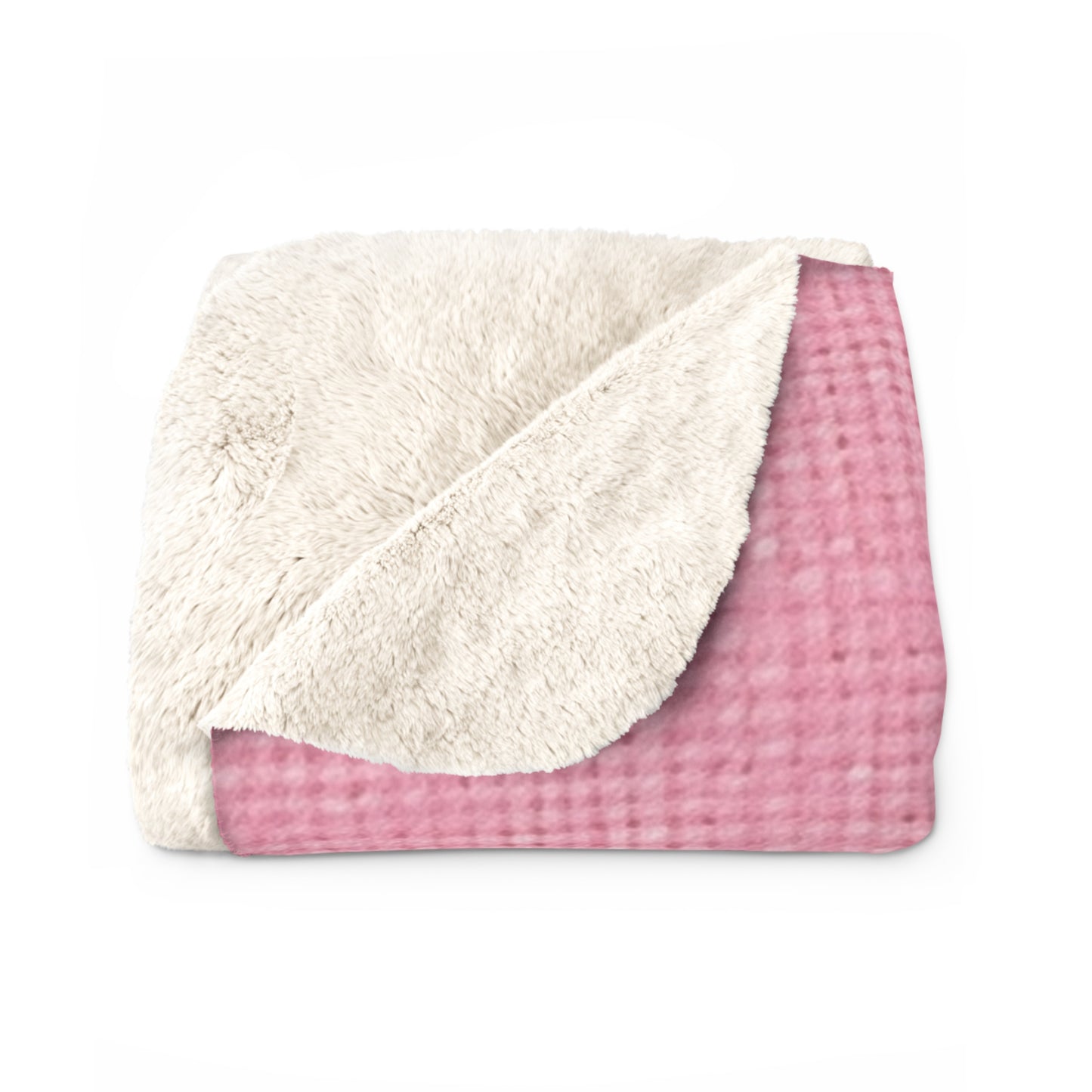 Pastel Rose Pink: Denim-Inspired, Refreshing Fabric Design - Sherpa Fleece Blanket