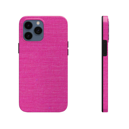 Hot Neon Pink Doll Like: Denim-Inspired, Bold & Bright Fabric - Tough Phone Cases