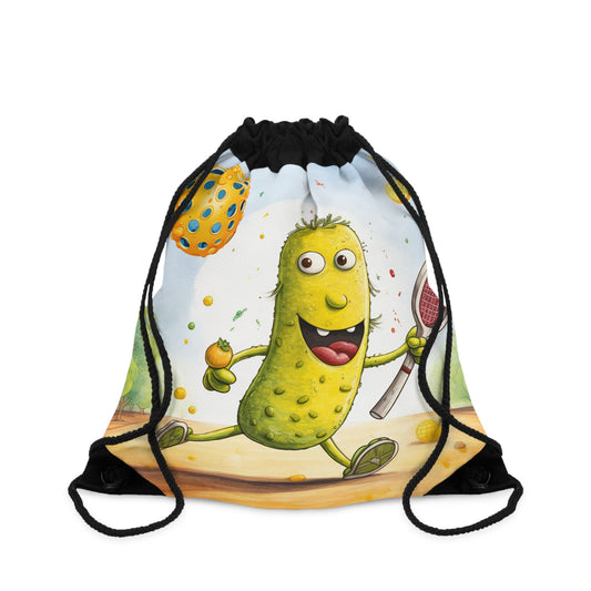 Pickleball Play: Pickle Sport Action Game, Fast Dink Ball - Drawstring Bag