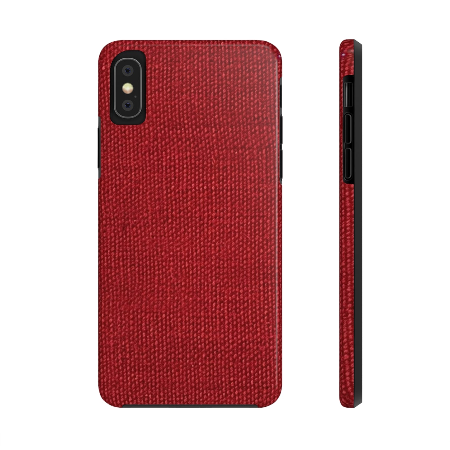 Bold Ruby Red: Denim-Inspired, Passionate Fabric Style - Tough Phone Cases